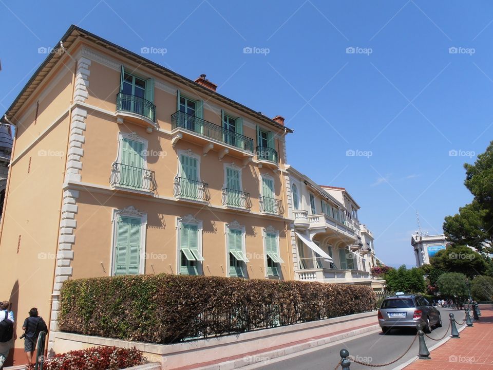 View to a motel in Monaco