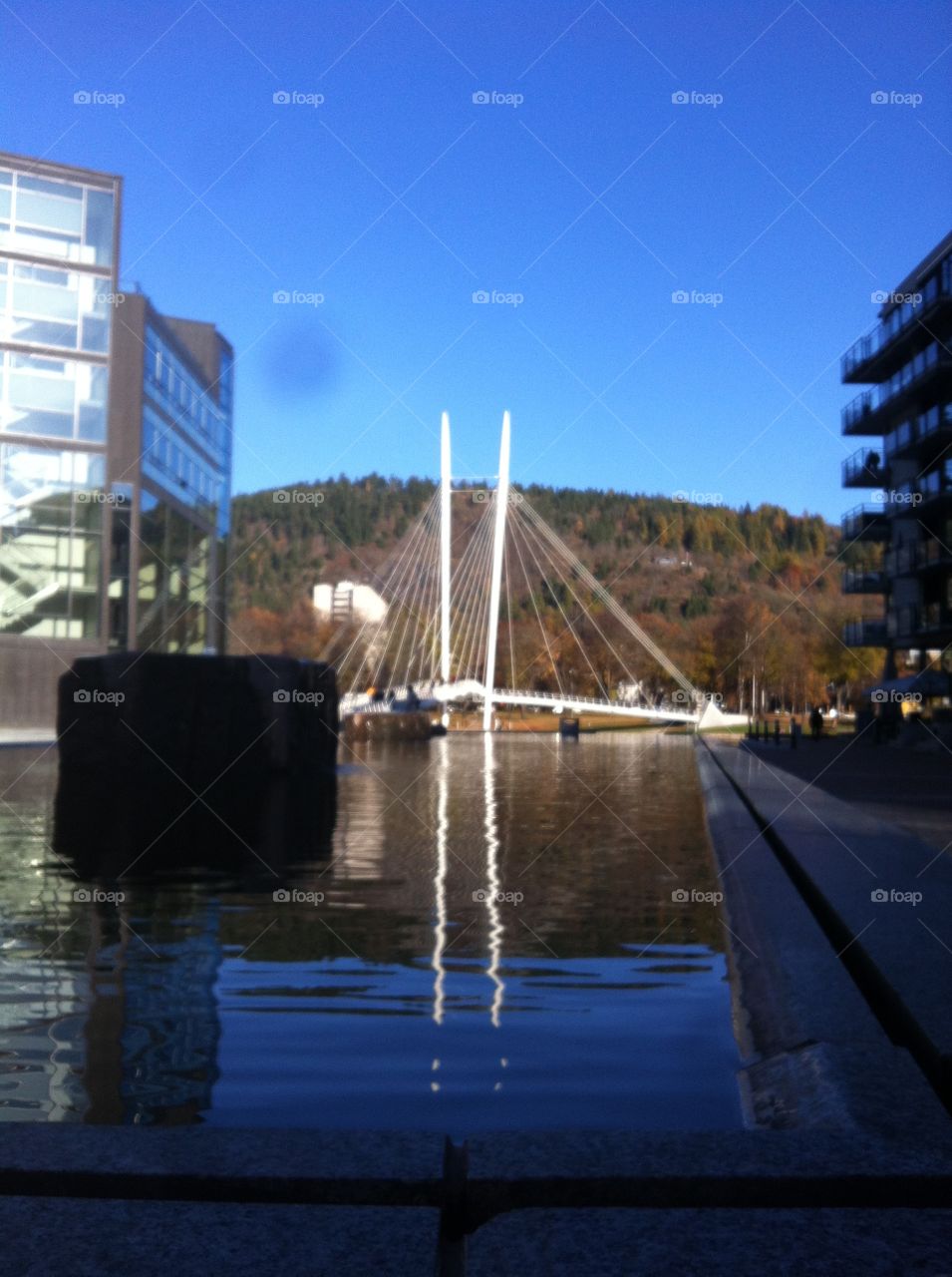 Ypsilon bridge. Drammen,  Norway