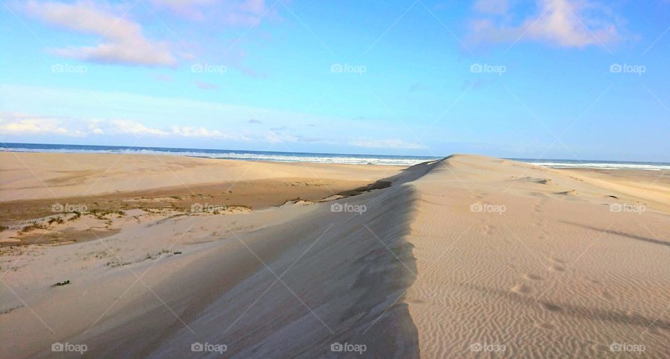 Sand dunes and beach at Gamtoos, South Africa