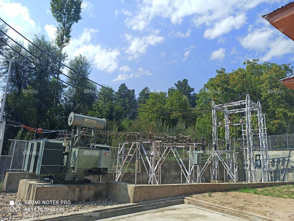 33kv/11Kv Power transformer & 33Kv yard of   33kv/11Kv - 1*6.3MVA Recieving Station  Keller Shopian Kashmir Jammu & Kashmir (India).