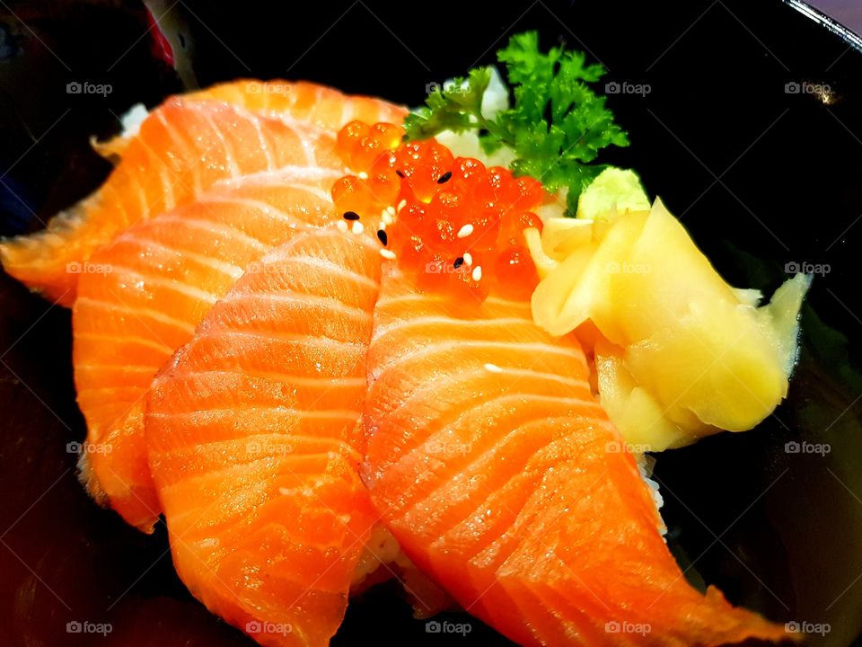Salmon Chirashi Don