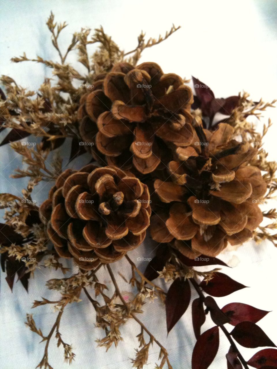 brown table setting cones christmas setting by jane2