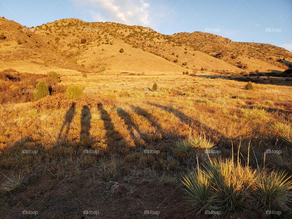 Sunrise shadows in Red Rocks Colorado