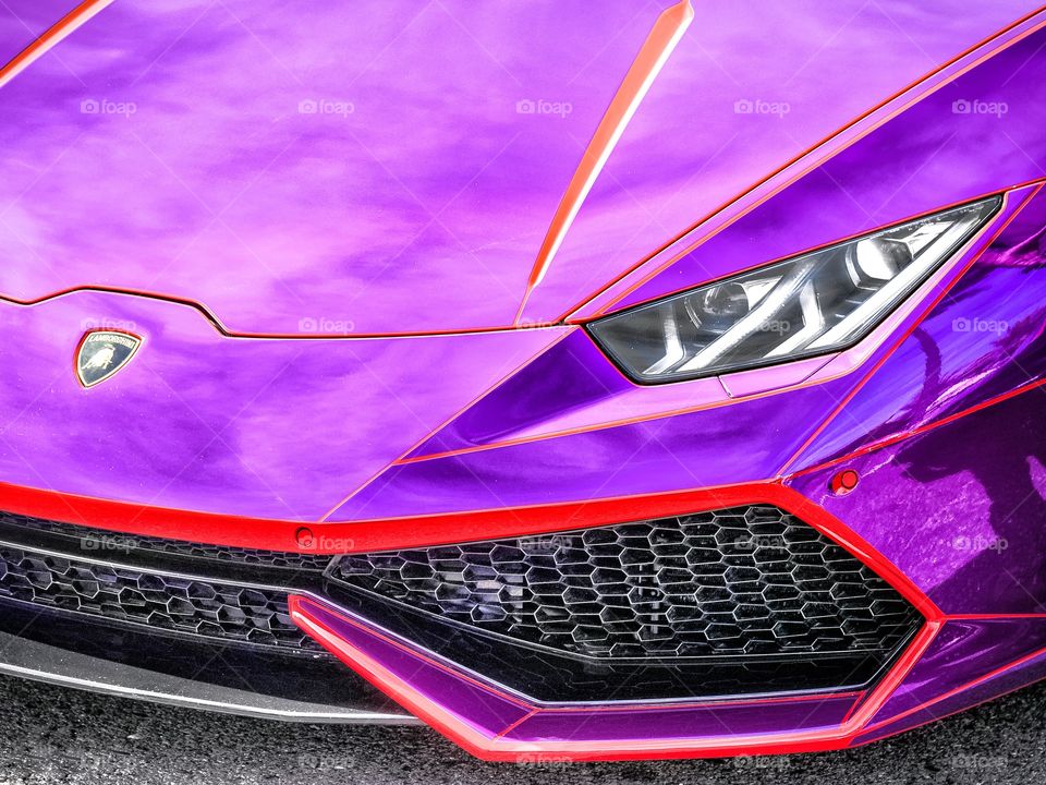 Purple Chrome Lamborghini