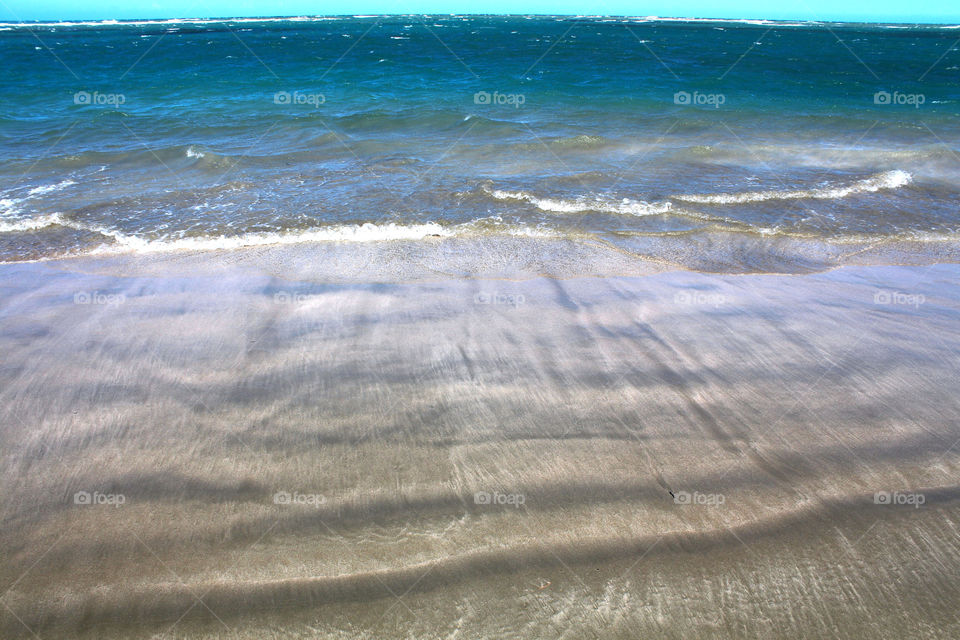 ocean blue water sand by lagacephotos