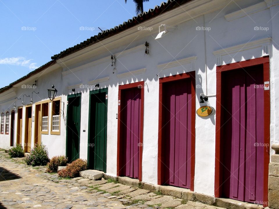 Colourful doors, Brazil