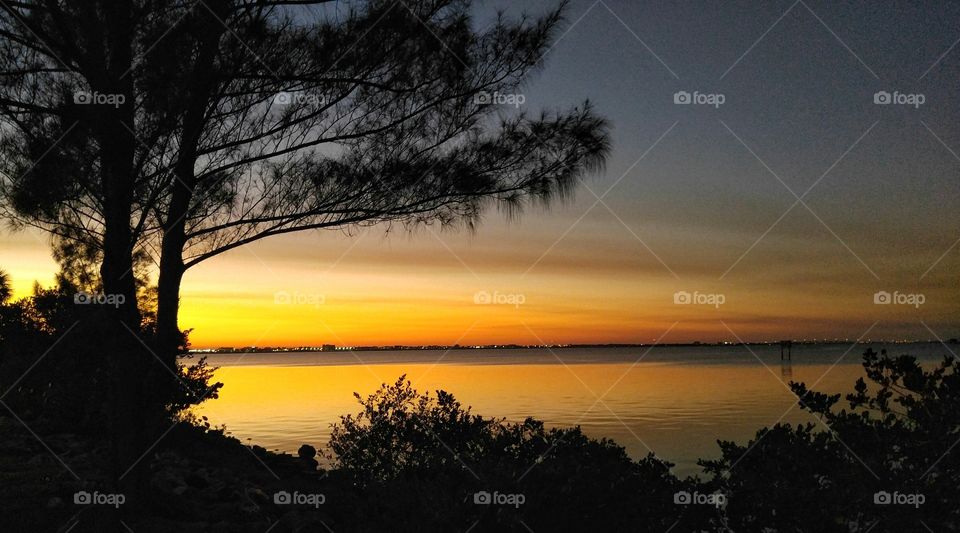 Sunset at Indian River, Central Florida
