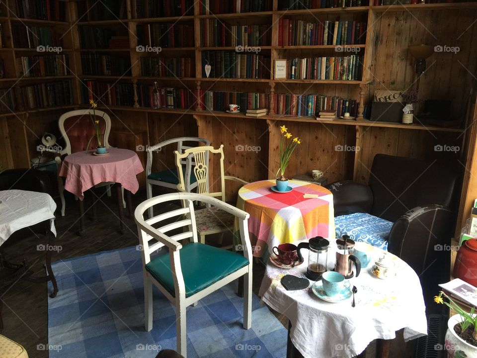 Tables in a tea room