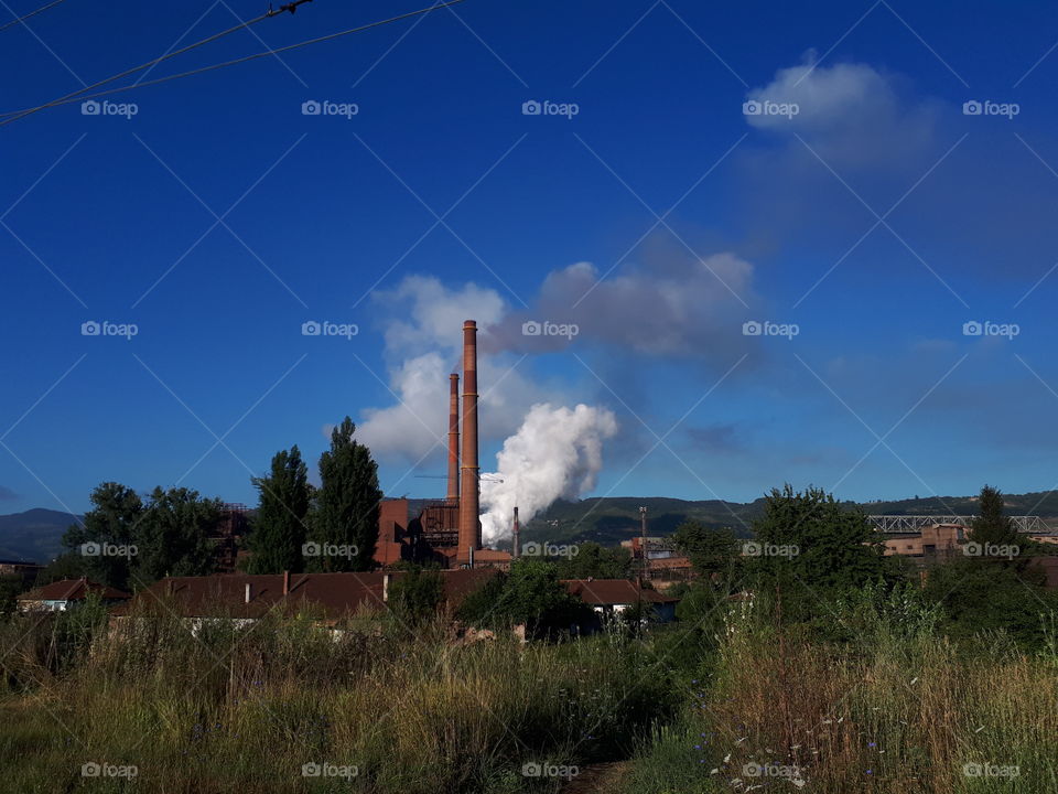 smoke from the iron chimney in Zenica