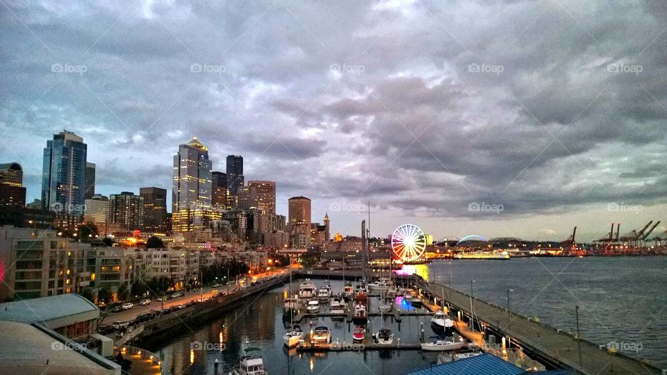 Seattle Waterfront Looking South