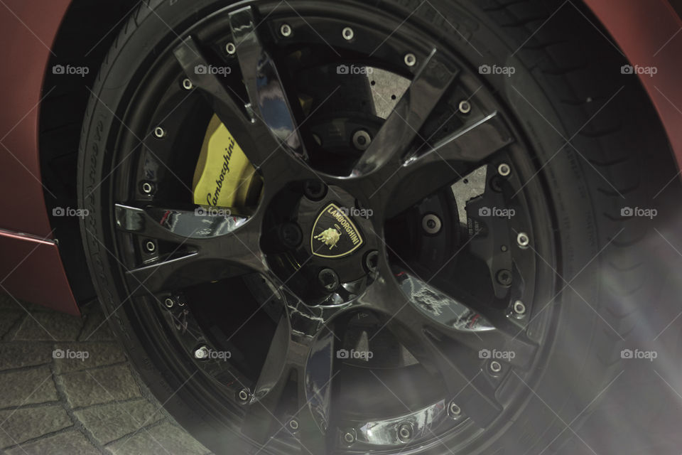 Wheel close up Lamborghini Gallardo