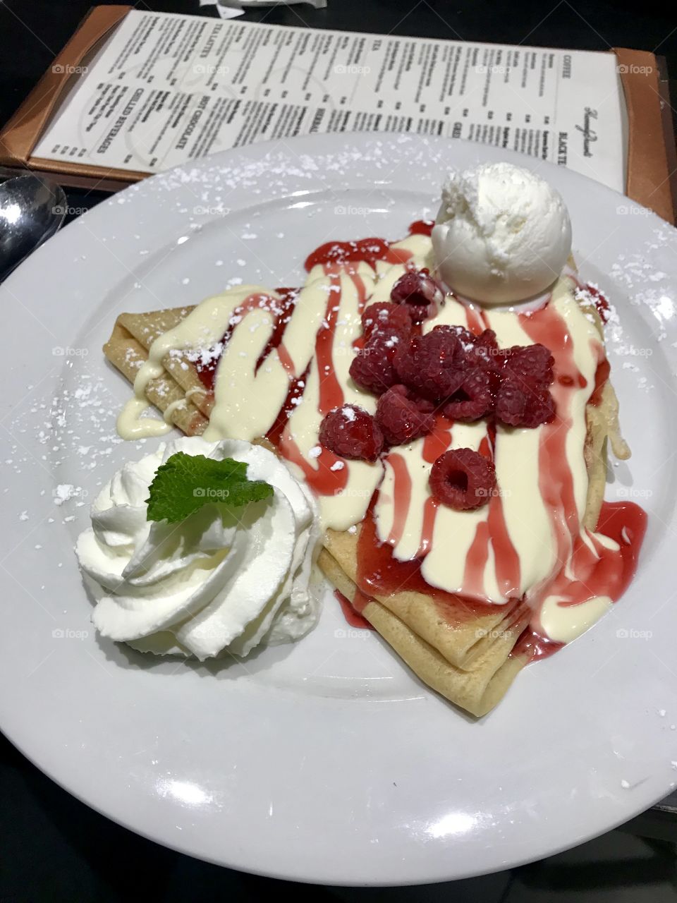 Yummy strawberry pancakes 