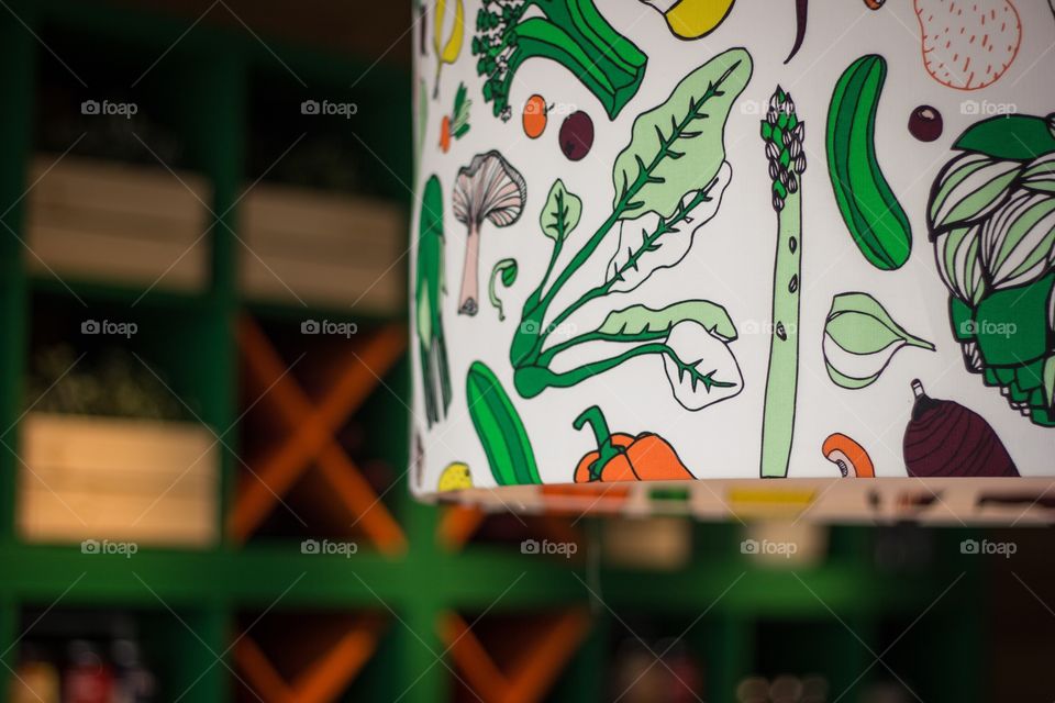 Vegetable lamp shade