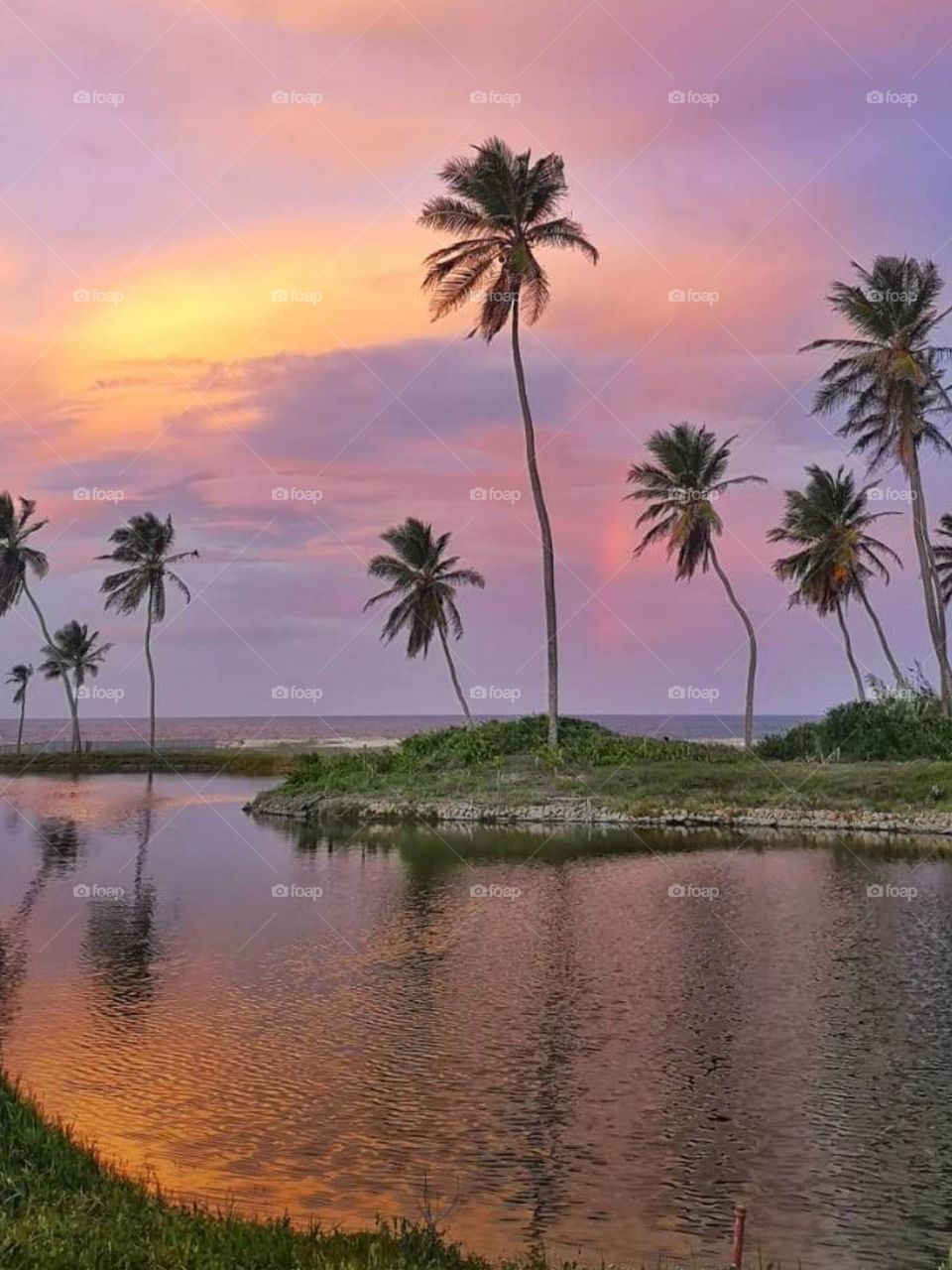 Sunset on a brasilian beach 