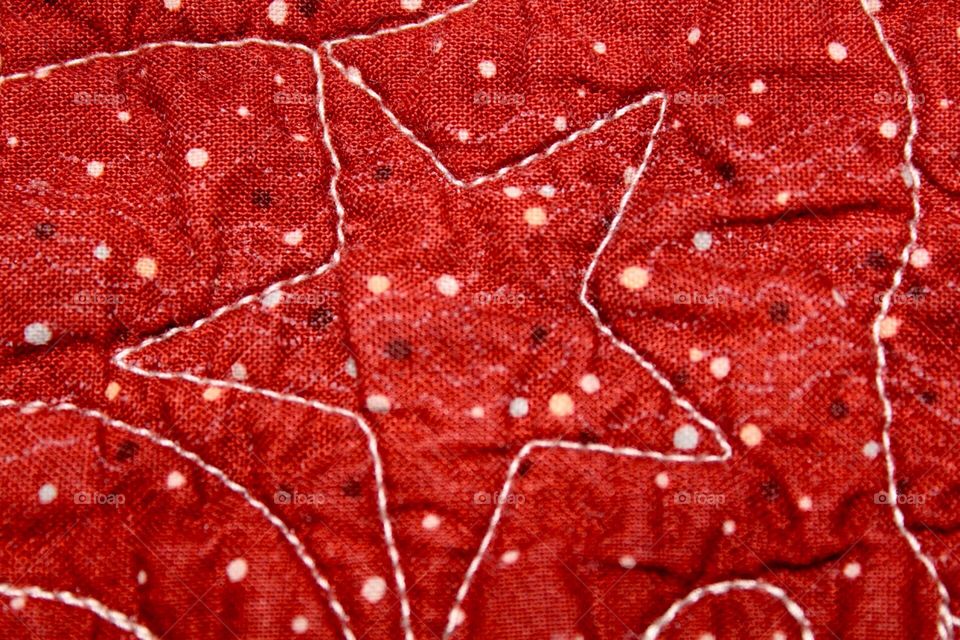 Red star on textile