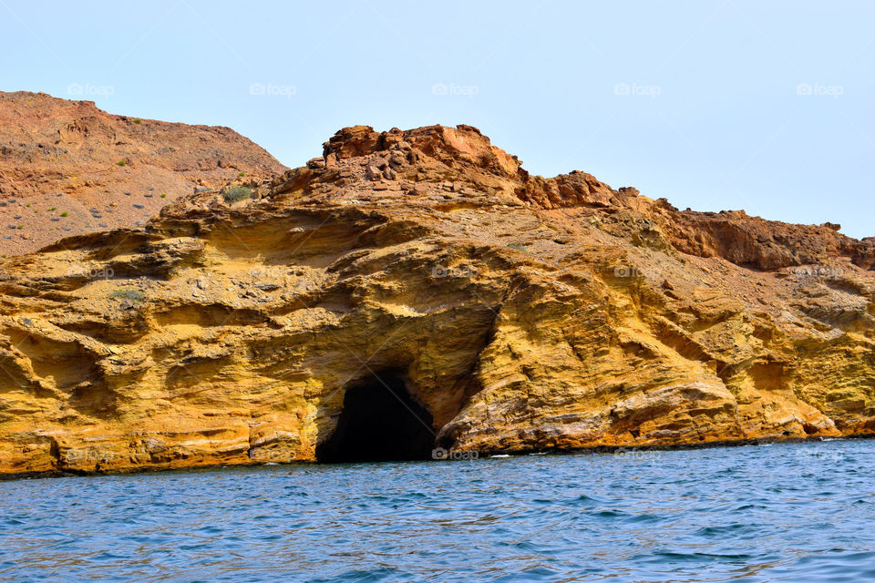 Cave inside the beach