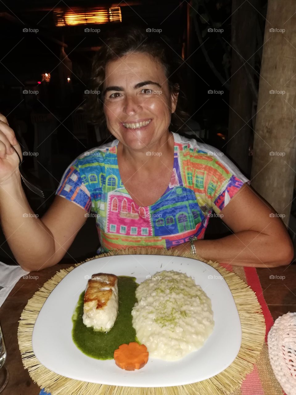 Filet of  robalo with lemon rice 