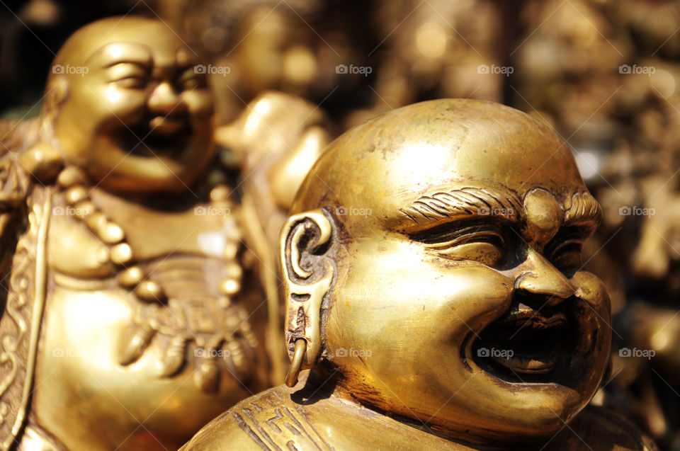 Sculpture, Buddha, Statue, Religion, Gold