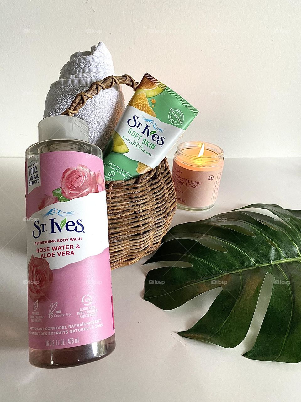 St Ives body wash and facial scrub products 