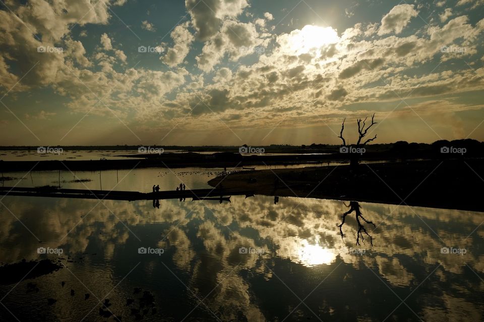 Reflections at sunset