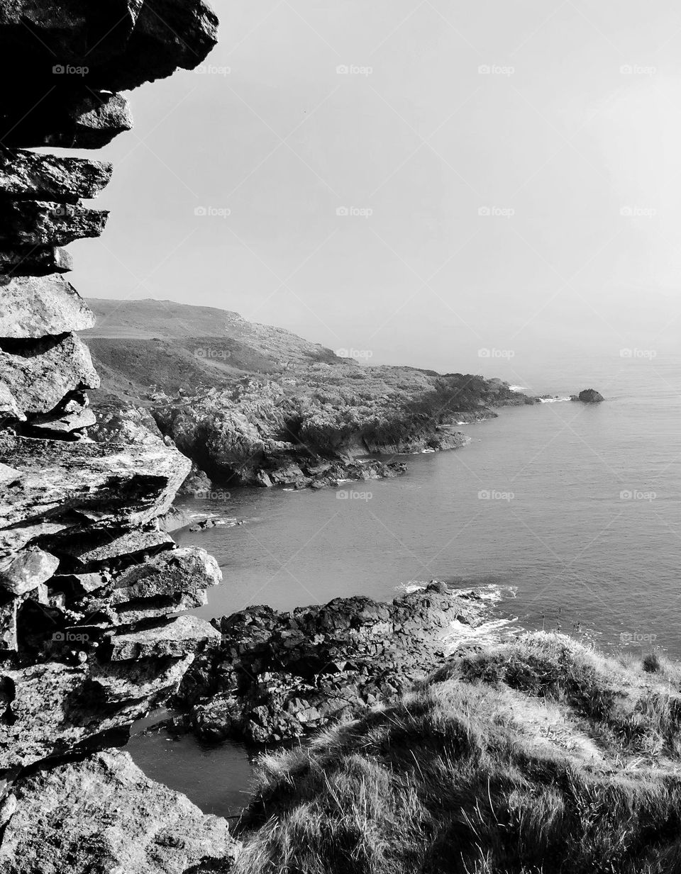 Black & White Scottish Coast