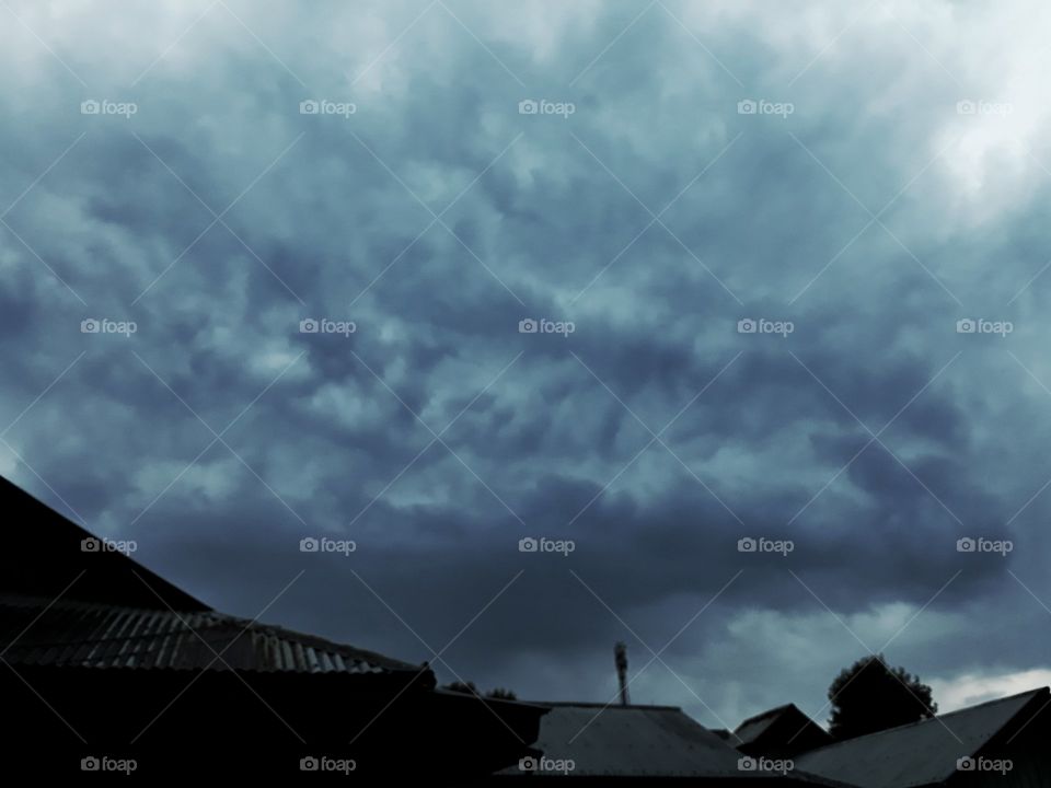 Nature photography... black clouds over a small town called Ukhrul in Manipur, India