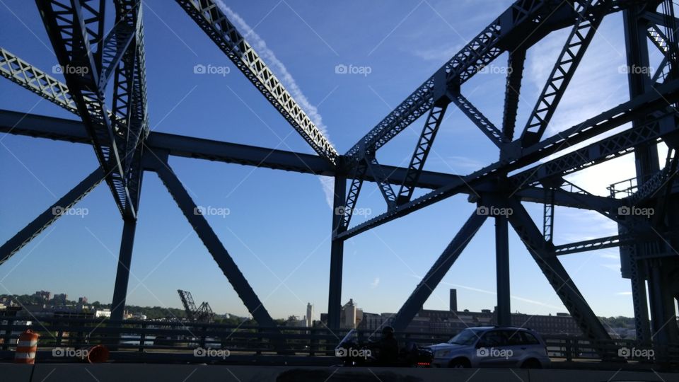 Bridge, No Person, Sky, Architecture, Steel