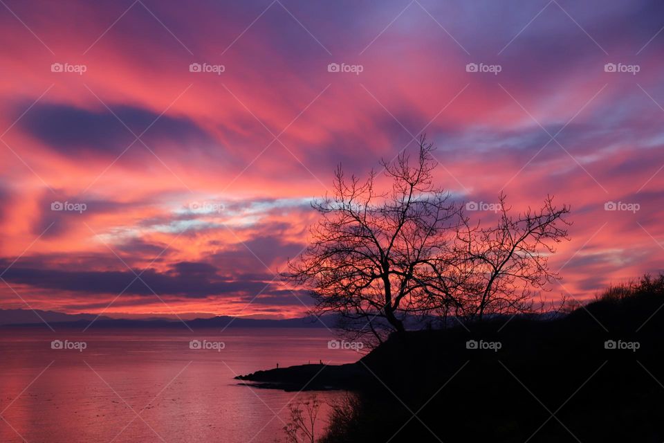 Colorful sky after sunset 
