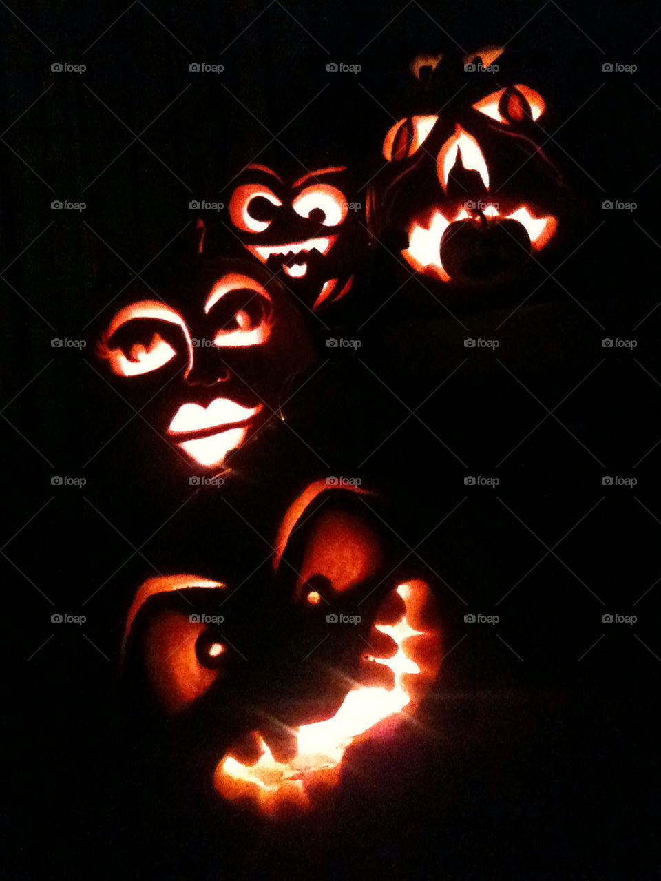faces halloween scary pumpkins by epezza