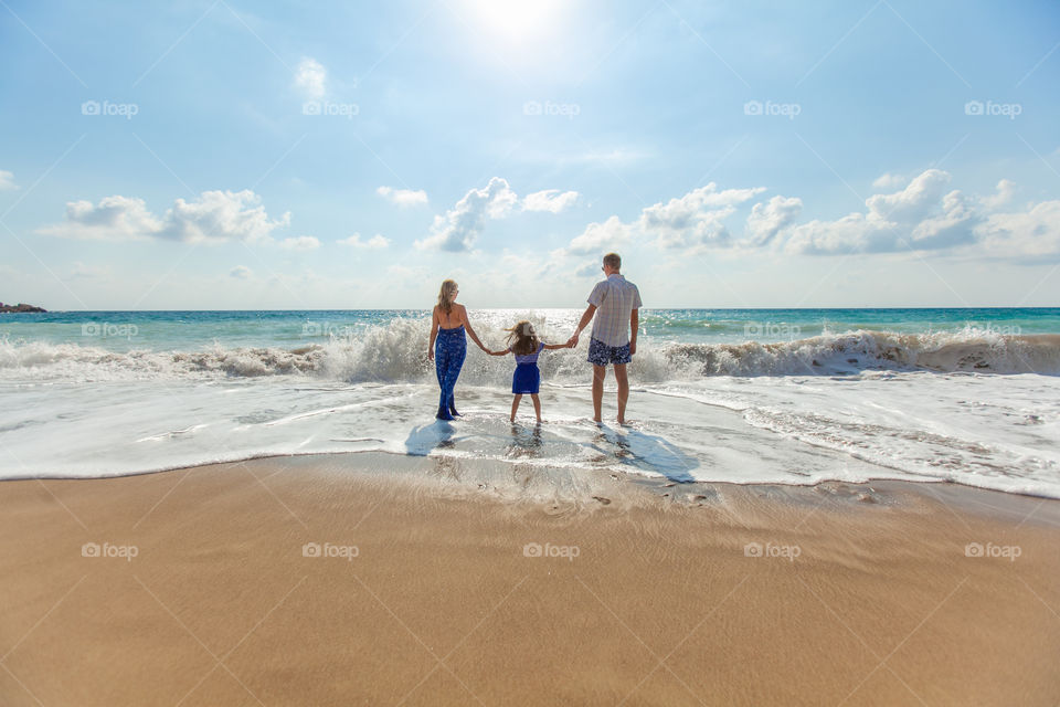Family vacation on the beach