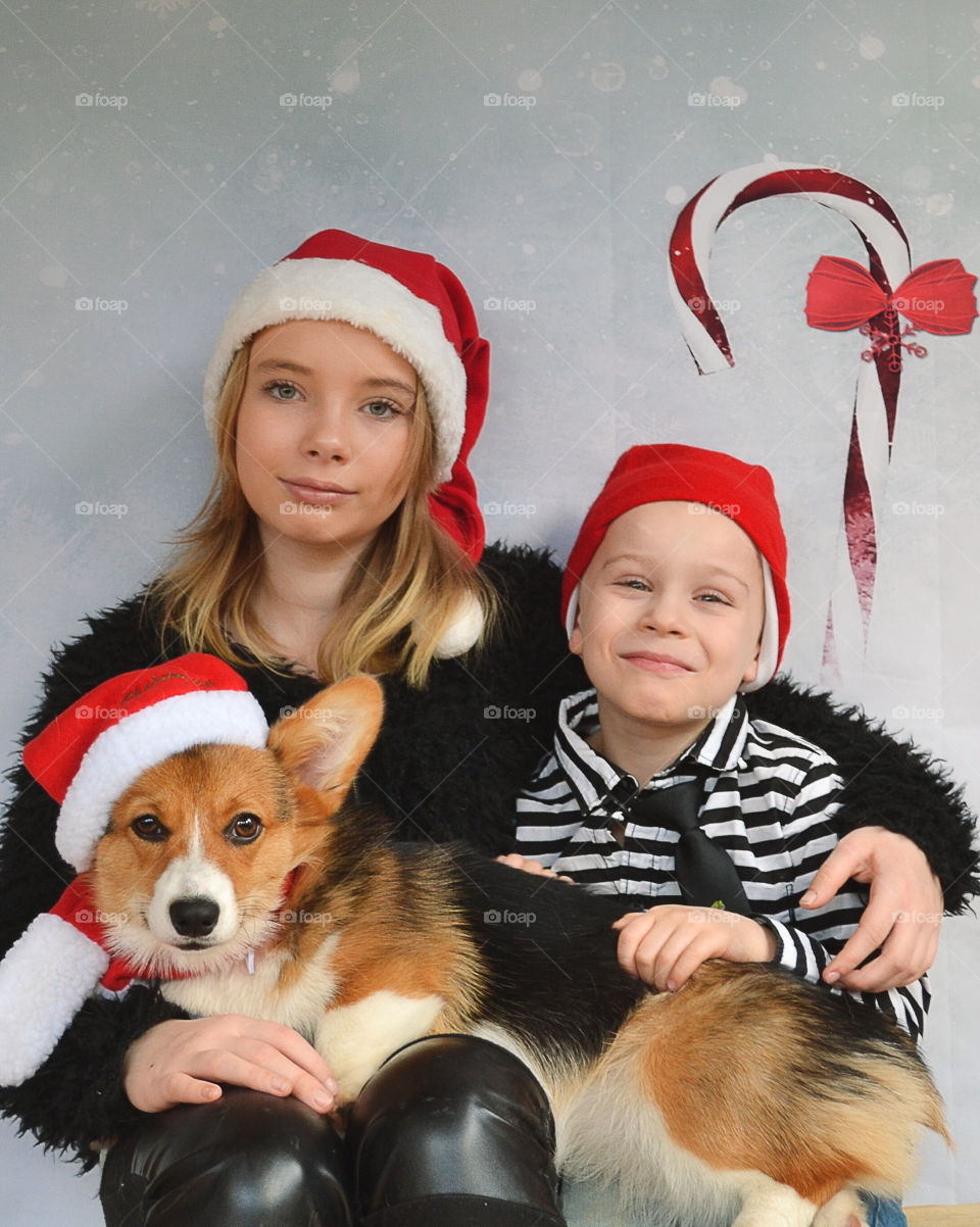 Happy family at christmas