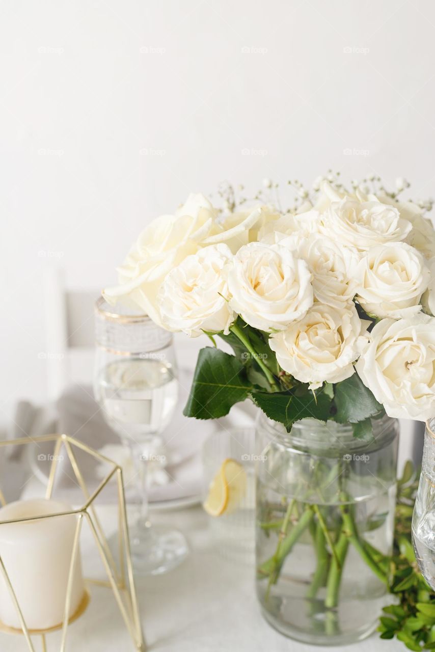 beautiful flowers in the vase