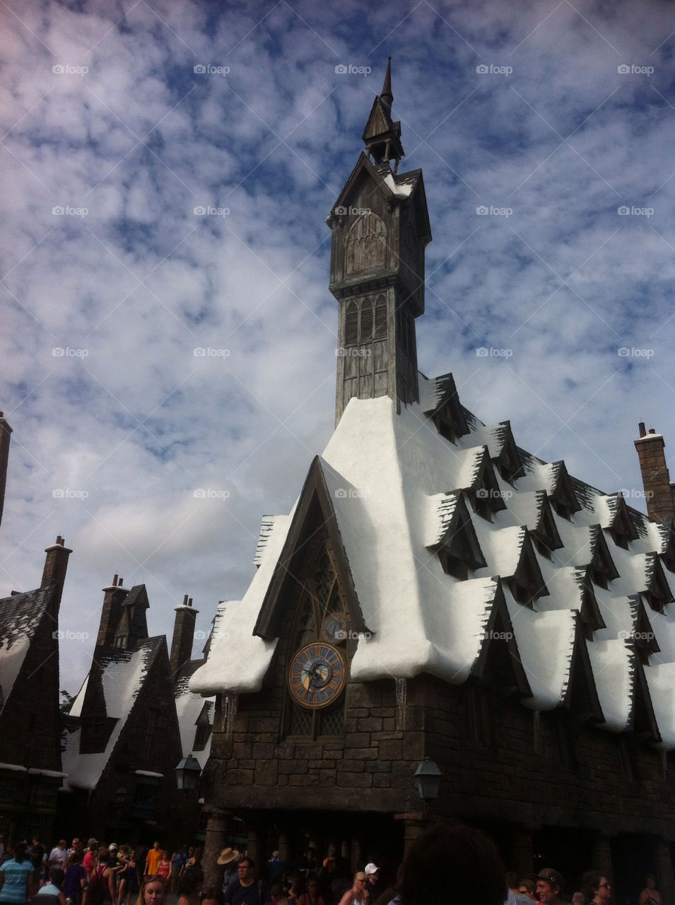 snow people orange architecture by tonyalynn