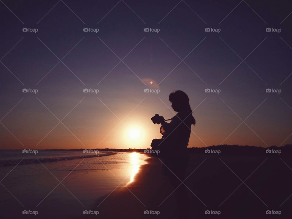 Taking photos at dawn.