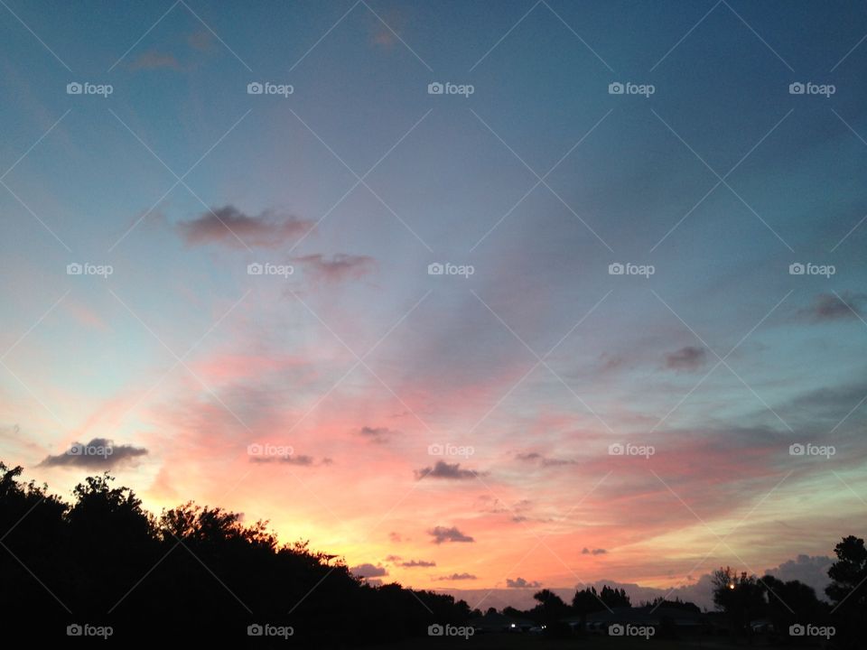 Beautiful sunset, Sunrise, pink clouds