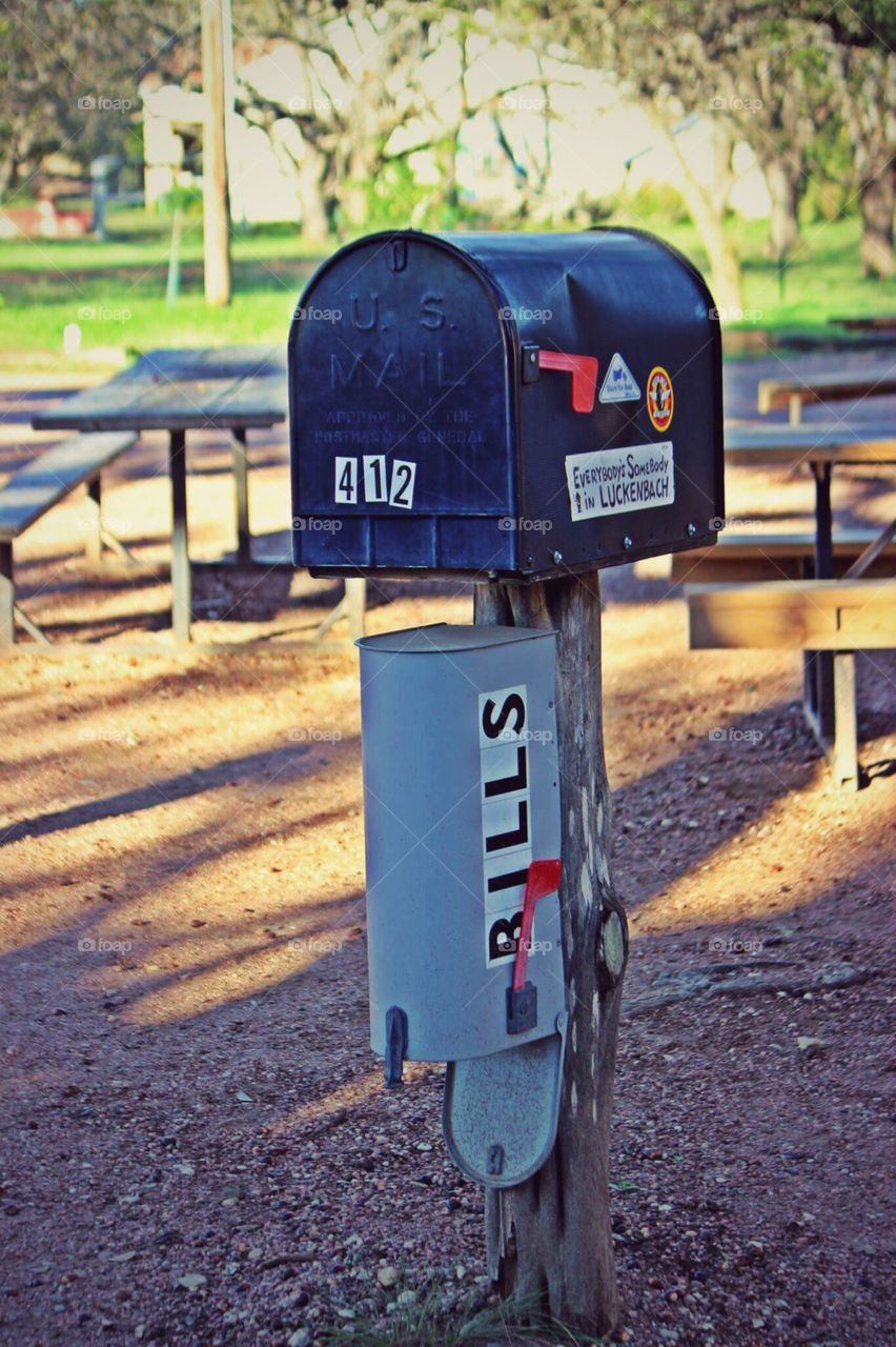 Texas mailbox bills mail country travel funny