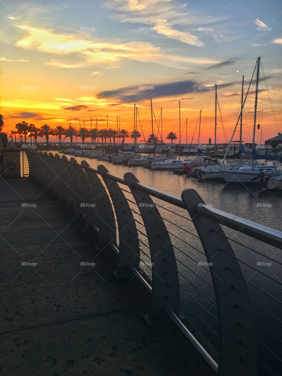 Water, Sunset, Pier, No Person, Bridge