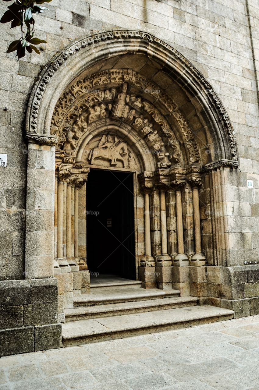 Portada Iglesia de Santiago. Portada Iglesia de Santiago (Betanzos - Spain)