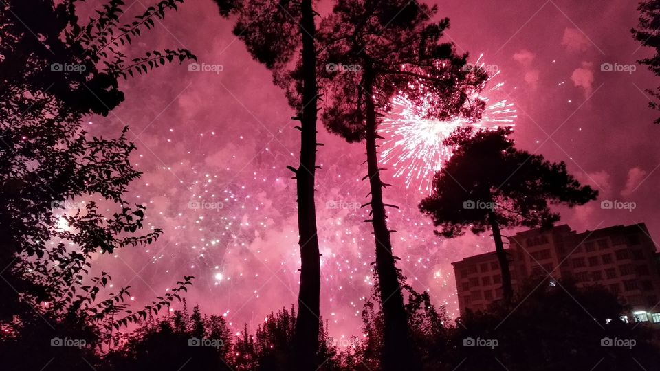 This is natural painting in night.. A magic fireworks on magic night.