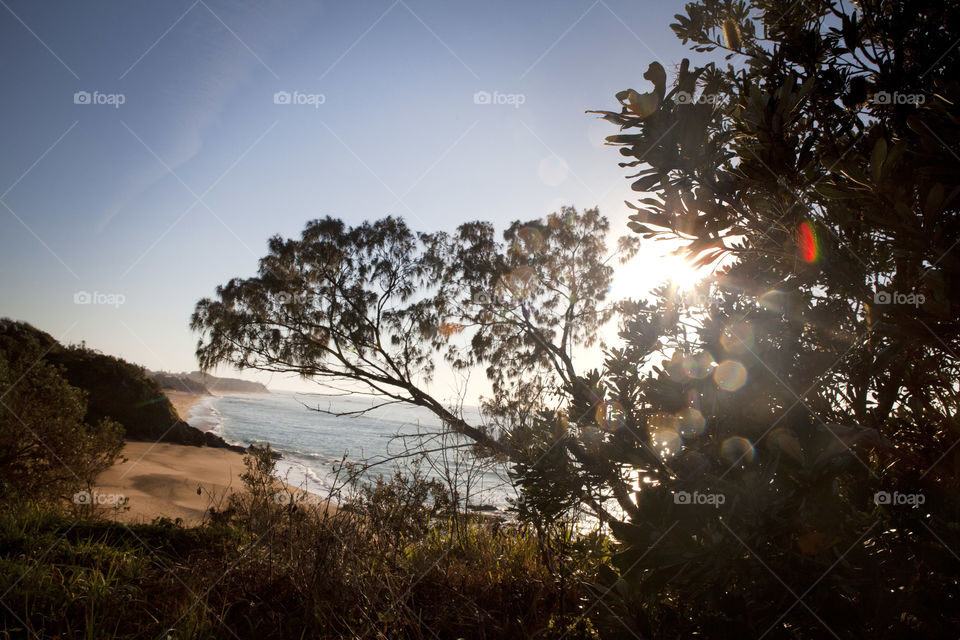 viewing deck of Sunrise in Coffs Harbour beach, NSW, Australia