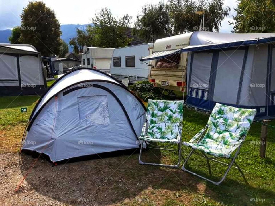 A camping holiday