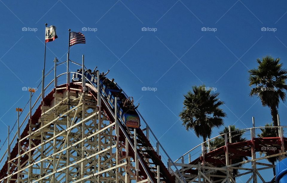 Rollercoaster at a California amusement park