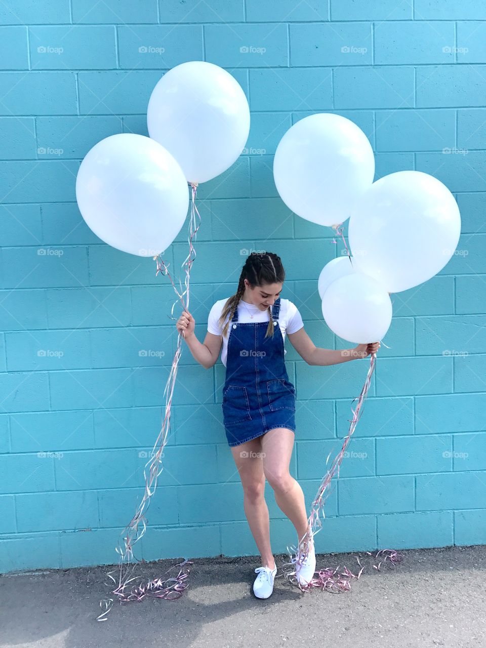 Balloons and a girl