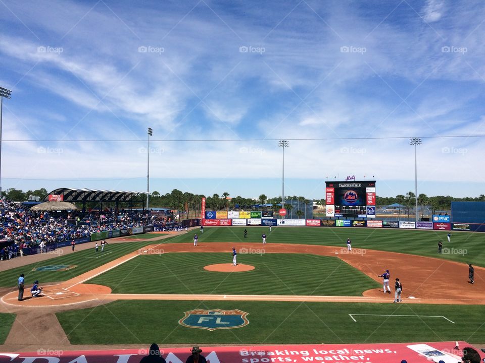 Spring training game. 