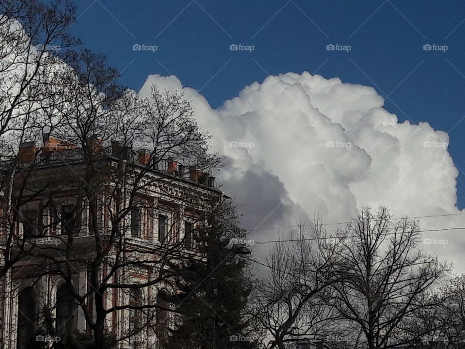 nature wild clouds sky blue white weather storm heaven view