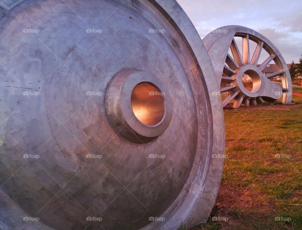 wheel sculptures