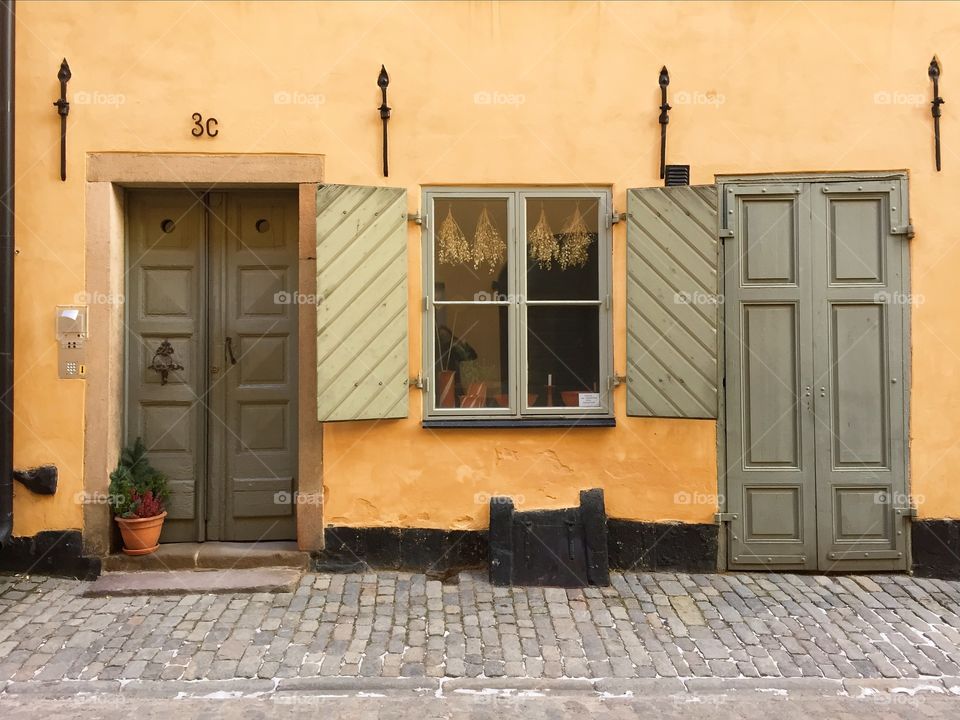 in Gamla Stan Stockholm. two doors. 