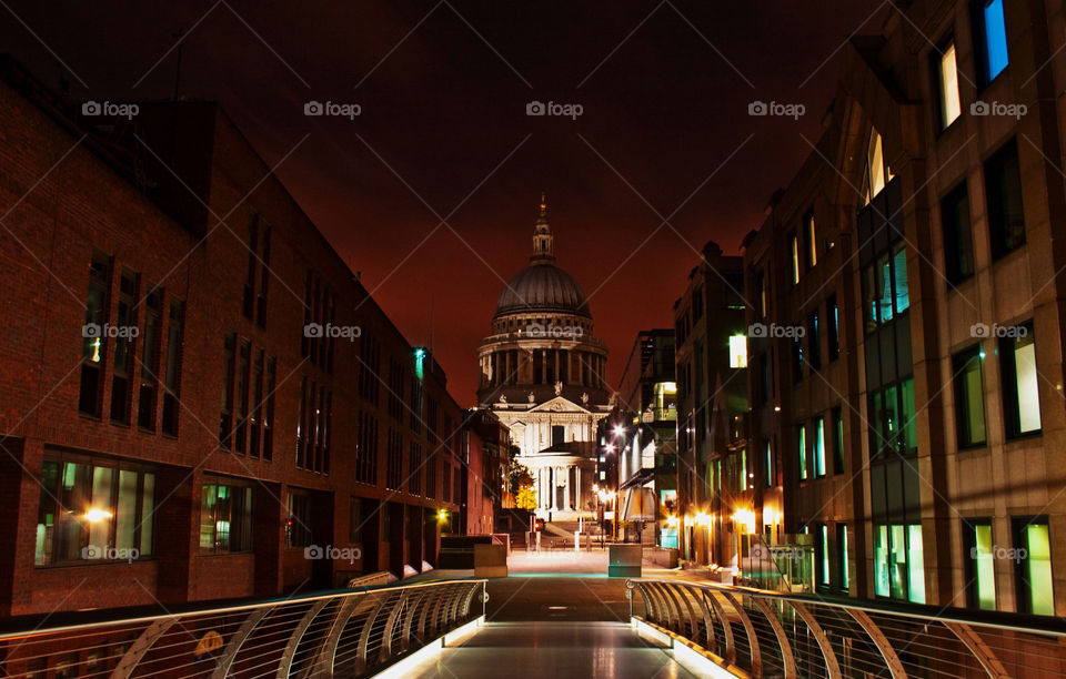 church night dome st pauls cathedral by bradman