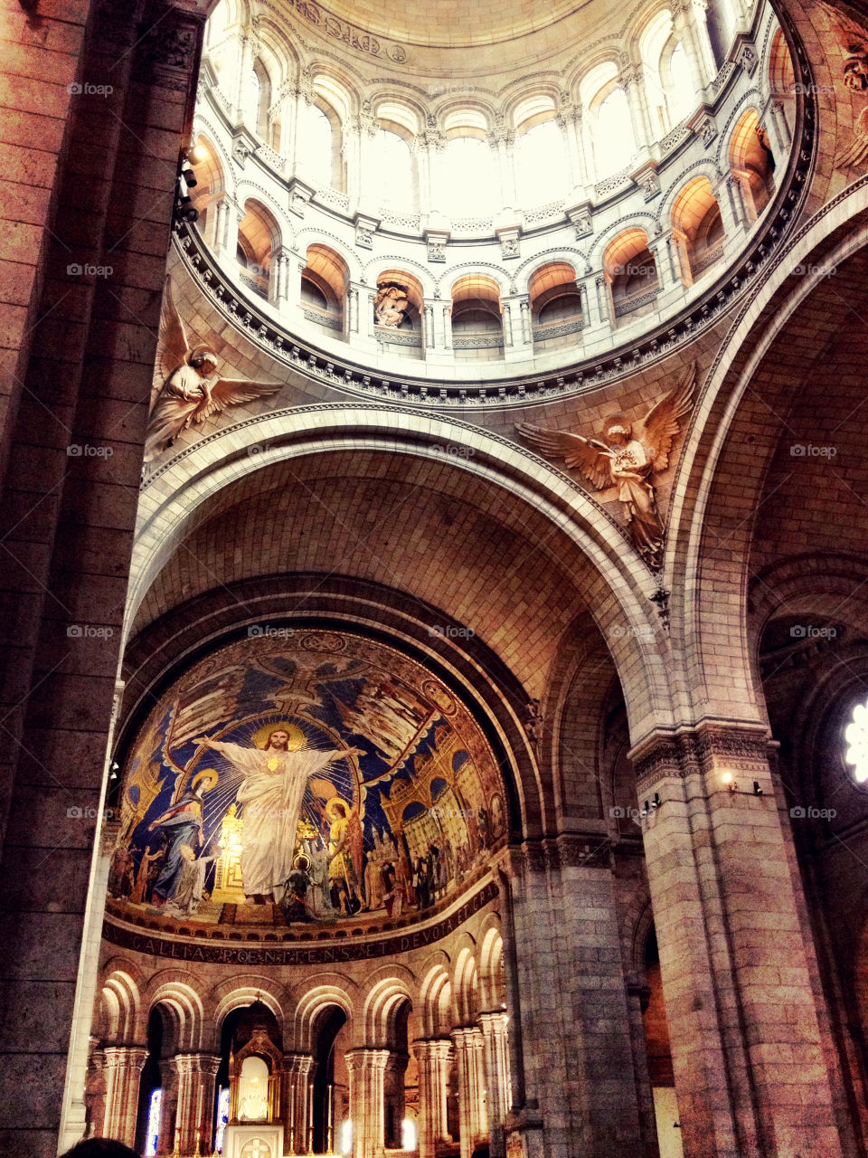 Interior de la Basílica del Sagrado Corazón. Interior de la Basílica del Sagrado Corazón (Paris - France)