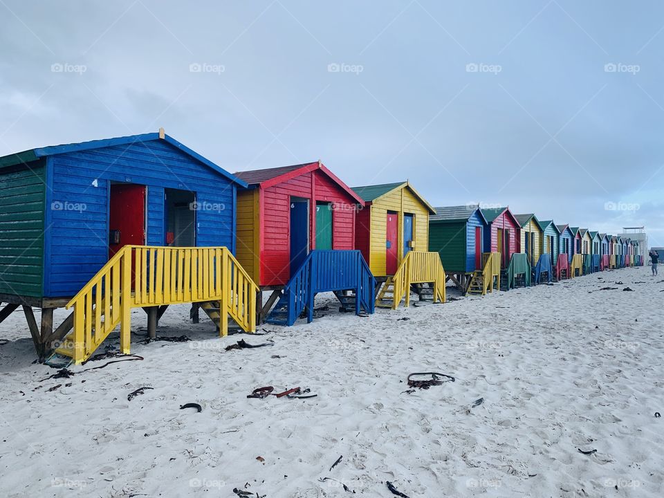 Colorful beach houses 